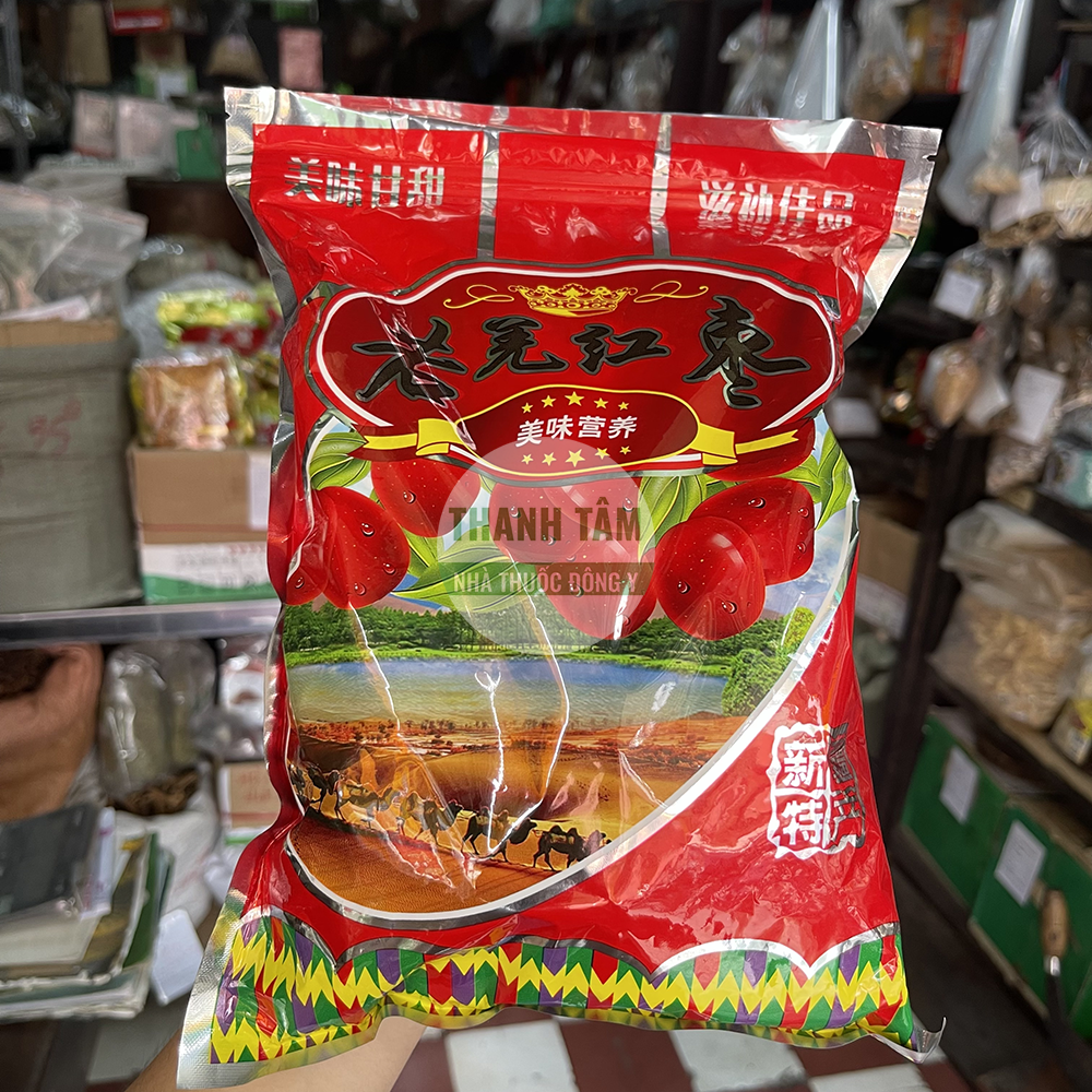 Hồng táo Táo đỏ to Tân Cương 500g mặt sau | Nhà thuốc Thanh Tâm