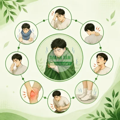 Biểu hiện thường liên quan đến hàn tà