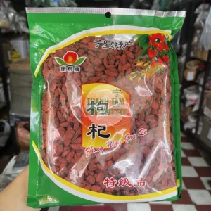 Câu kỷ tử ngọt gói xanh 500g mặt trước | Cửa Hàng Dược Liệu Thanh Tâm