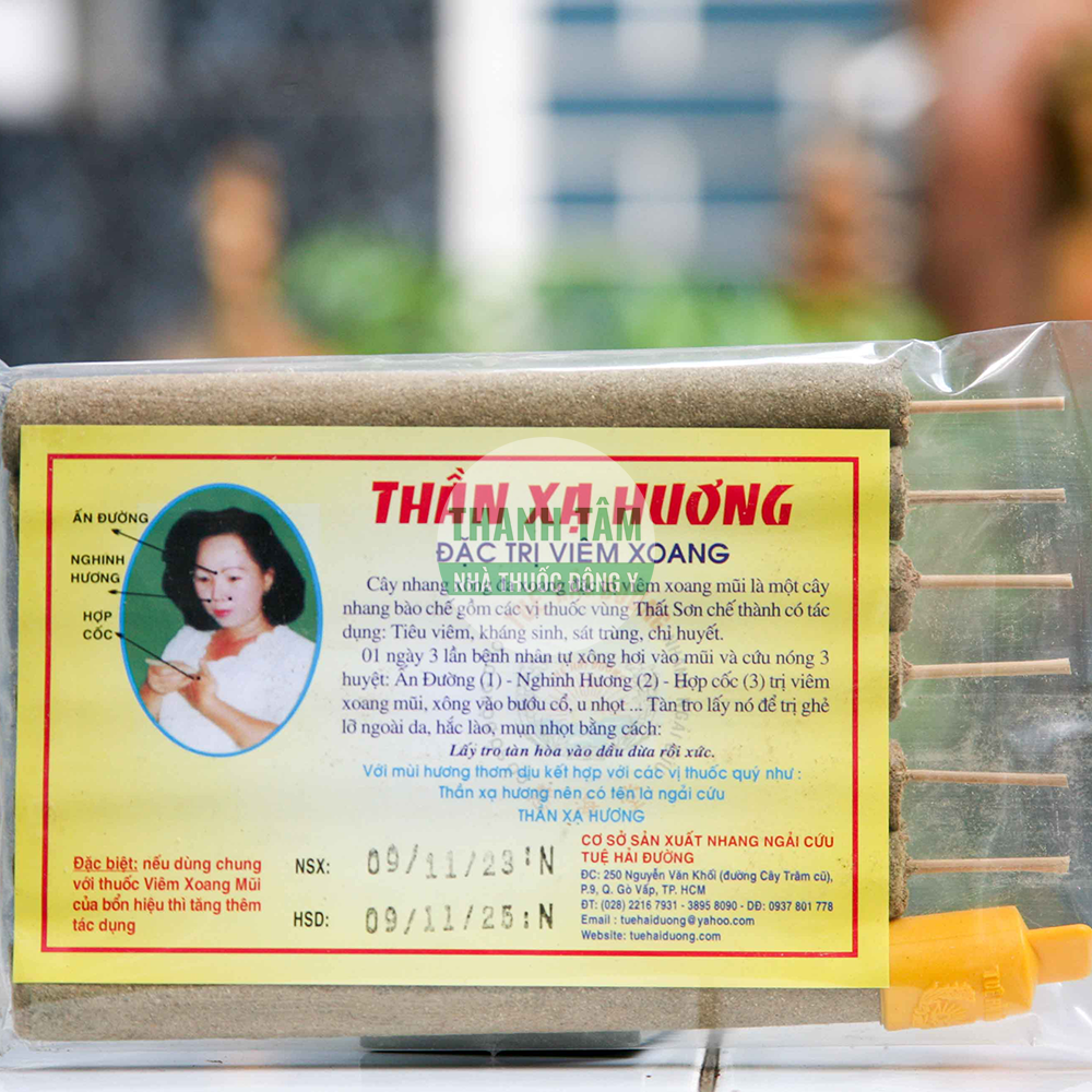 Tuệ Hải Đường Nhang Ngải cứu loại viêm xoang 7 cây mặt trước | Cửa Hàng Dược Liệu Thanh Tâm